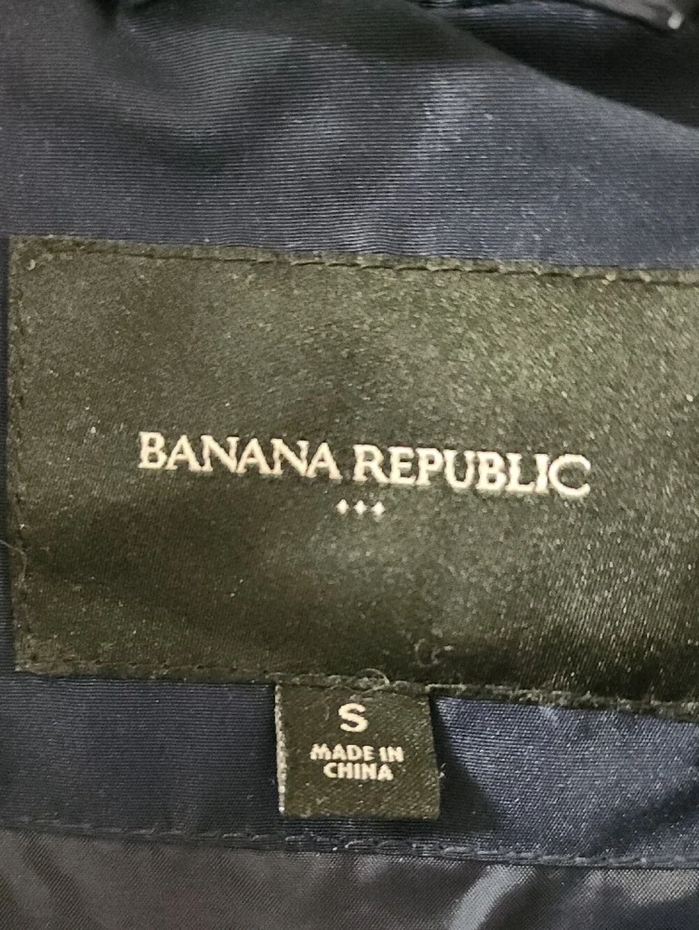 Banana Republic Quilted Navy Men's Vest with Zip Pockets